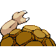 Golem shiny back-facing sprite from Pokémon Platinum