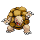 Golem shiny front-facing sprite from Pokémon Platinum