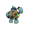 Golett shiny back-facing sprite from Pokémon Black