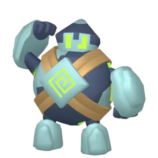 Golett shiny front-facing sprite from Pokémon Y