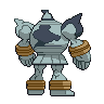 Golurk shiny back-facing sprite from Pokémon White