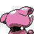 Granbull back-facing sprite from Pokémon Silver