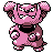 Granbull front-facing sprite from Pokémon Silver