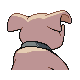 Granbull shiny back-facing sprite from Pokémon SoulSilver