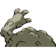 Graveler back-facing sprite from Pokémon Diamond