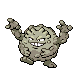 Graveler front-facing sprite from Pokémon Diamond