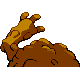 Graveler shiny back-facing sprite from Pokémon Diamond