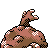 Graveler shiny back-facing sprite from Pokémon Silver