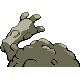 Graveler back-facing sprite from Pokémon HeartGold