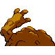 Graveler shiny back-facing sprite from Pokémon HeartGold