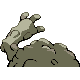 Graveler back-facing sprite from Pokémon Platinum