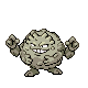 Graveler front-facing sprite from Pokémon Platinum