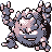 Graveler front-facing sprite from Pokémon Red