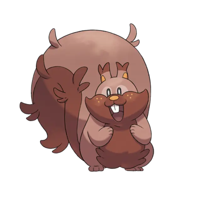 Greedent, the Greedy Pokémon — Normal-type Pokémon official artwork