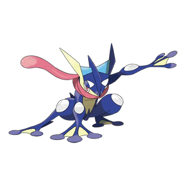 Greninja, the Ninja Pokémon — Water/Dark-type Pokémon official artwork