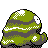 Grimer shiny back-facing sprite from Pokémon Gold