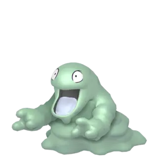 Grimer shiny front-facing sprite from Pokémon Let's Go, Pikachu!