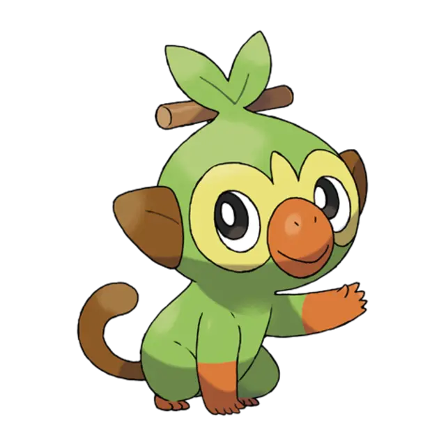 Grookey, the Chimp Pokémon — Grass-type Pokémon official artwork