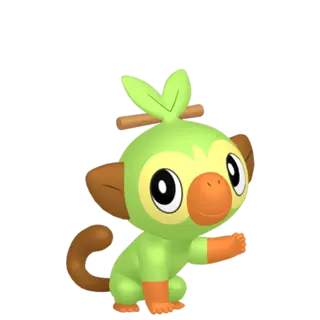 Grookey front-facing sprite from Pokémon Scarlet/Violet: The Indigo Disk