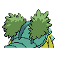 Grotle shiny back-facing sprite from Pokémon Platinum