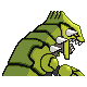 Groudon shiny back-facing sprite from Pokémon Pearl