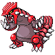 Groudon front-facing sprite from Pokémon HeartGold