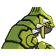 Groudon shiny back-facing sprite from Pokémon HeartGold