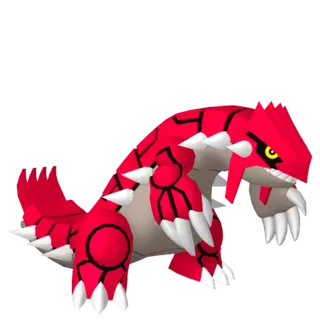 Groudon front-facing sprite from Pokémon Scarlet