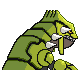 Groudon shiny back-facing sprite from Pokémon Platinum