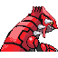 Groudon back-facing sprite from Pokémon Sapphire