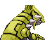 Groudon shiny back-facing sprite from Pokémon Sapphire