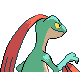 Grovyle shiny back-facing sprite from Pokémon Diamond