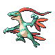 Grovyle shiny front-facing sprite from Pokémon Diamond