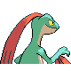 Grovyle shiny back-facing sprite from Pokémon HeartGold