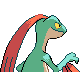 Grovyle shiny back-facing sprite from Pokémon Platinum