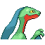 Grovyle back-facing sprite from Pokémon Sapphire