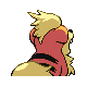 Growlithe back-facing sprite from Pokémon Pearl