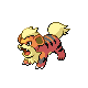 Growlithe front-facing sprite from Pokémon Pearl