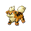 Growlithe front-facing sprite from Pokémon Emerald
