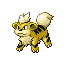 Growlithe shiny front-facing sprite from Pokémon Emerald