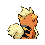 Growlithe back-facing sprite from Pokémon FireRed