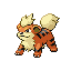 Growlithe front-facing sprite from Pokémon FireRed