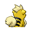Growlithe shiny back-facing sprite from Pokémon FireRed
