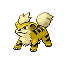 Growlithe shiny front-facing sprite from Pokémon FireRed