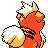 Growlithe back-facing sprite from Pokémon Gold