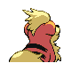 Growlithe back-facing sprite from Pokémon HeartGold
