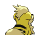 Growlithe shiny back-facing sprite from Pokémon HeartGold