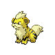 Growlithe shiny front-facing sprite from Pokémon HeartGold