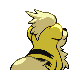 Growlithe shiny back-facing sprite from Pokémon Platinum