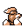 Growlithe back-facing sprite from Pokémon Blue